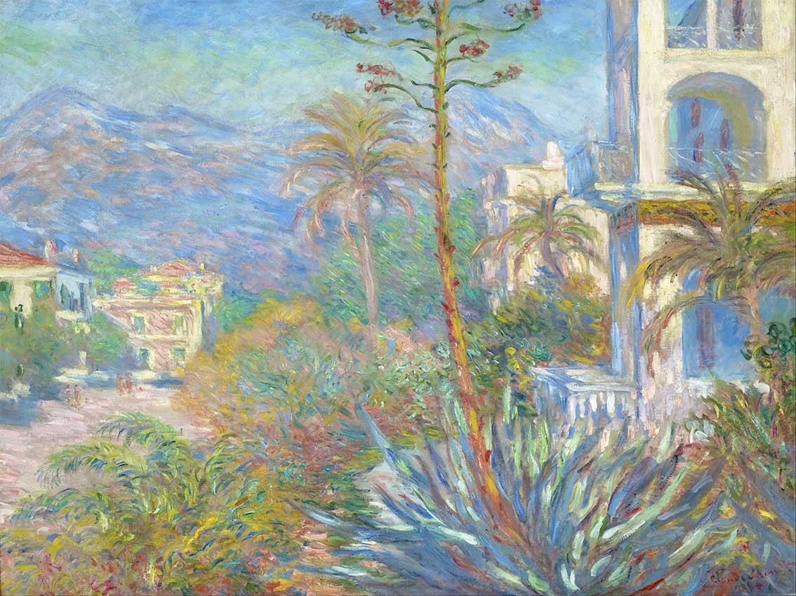 №3824 Claude Monet - Villas at Bordighera. Μοναδικός πίνακας σε καμβά, με εντυπωσιακές χειροποίητες 3D πινελιές. Δημιουργείται αποκλειστικά για εσάς, κατόπιν παραγγελίας