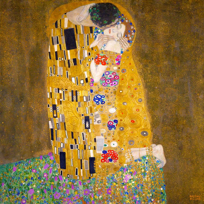 №0219, The Kiss, Gustav Klimt. Μοναδικός πίνακας σε καμβά, με εντυπωσιακές χειροποίητες 3D πινελιές. Δημιουργείται αποκλειστικά για εσάς, κατόπιν παραγγελίας