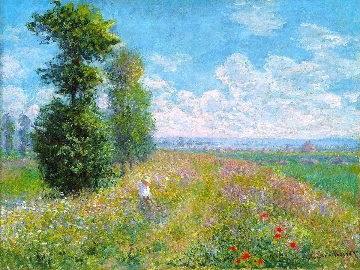 №3852 Claude Monet - Meadow with Poplars. 