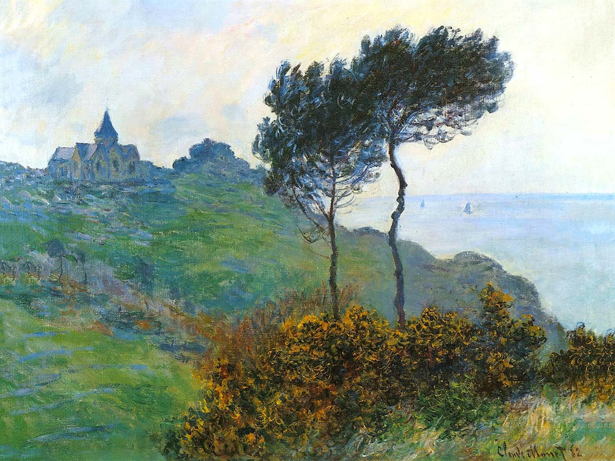 №3877 Claude Monet - The Church at Varengeville, Grey Weather.