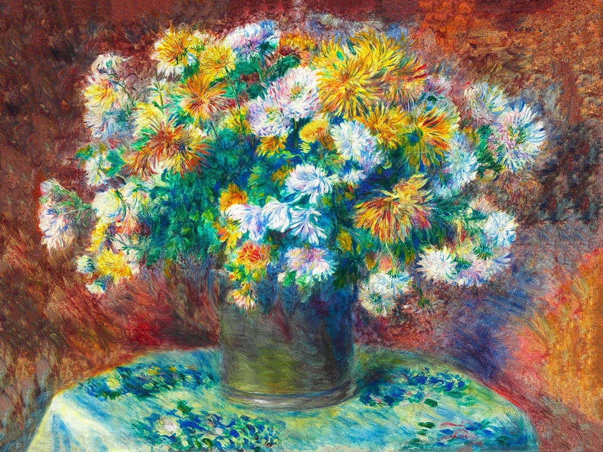 №3893 Pierre-Auguste Renoir - Chrysanthemums. 