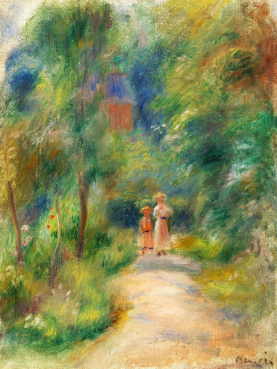 №3910 Pierre-Auguste Renoir - Two Figures on a Path (Deux figures dans un sentier. 