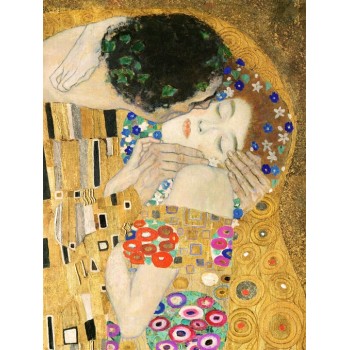 №0220, The kiss (fragment),Gustav Klimt. Μοναδικός πίνακας σε καμβά, με εντυπωσιακές χειροποίητες 3D πινελιές. Δημιουργείται αποκλειστικά για εσάς, κατόπιν παραγγελίας