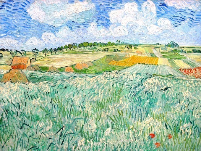 №0225, Field,Van Gogh. Μοναδικός πίνακας σε καμβά, με εντυπωσιακές χειροποίητες 3D πινελιές. Δημιουργείται αποκλειστικά για εσάς, κατόπιν παραγγελίας