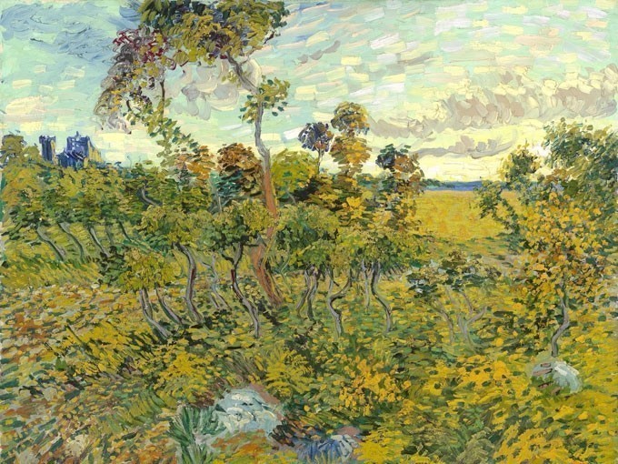 №0226, Go over the field,Van Gogh. Μοναδικός πίνακας σε καμβά, με εντυπωσιακές χειροποίητες 3D πινελιές. Δημιουργείται αποκλειστικά για εσάς, κατόπιν παραγγελίας